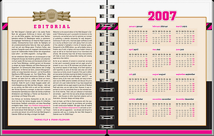 „Web Designer’s Calendar“ 2007 (Editorial)