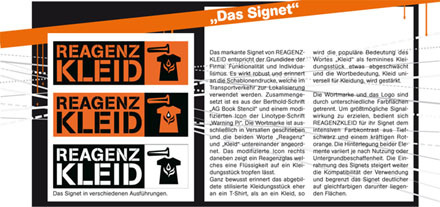 Reagenzkleid Corporate Design