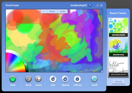 „Drawtweet“ (Bildschirmfoto)