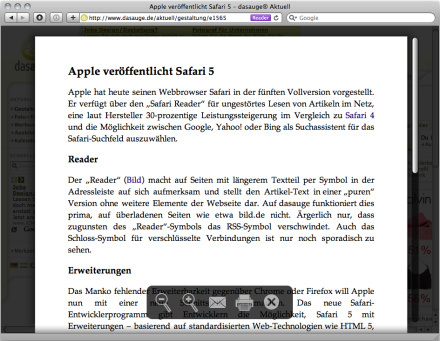 «Safari Reader»