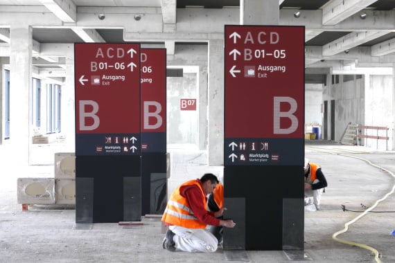 Flughafen BER: Musterweg – Lesbarkeit Inhalte und Positionen wurden anhand von 3 Musterwegen überprüft.