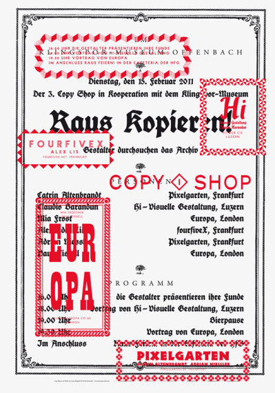 „Raus Kopieren! – 3. Copy Shop im Klingspor Museum“