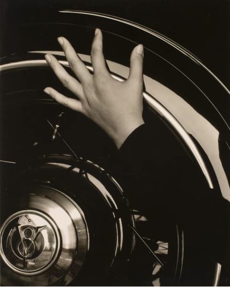 Alfred Stieglitz (1864-1946): Georgia O’Keeffe, Hand on Back Tire of Ford V8, 1933