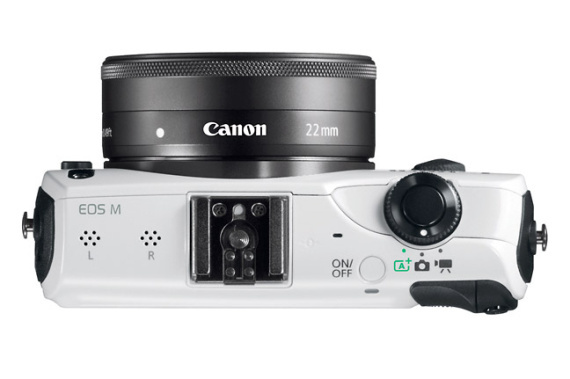 Canon EOS M (weiss, von oben)