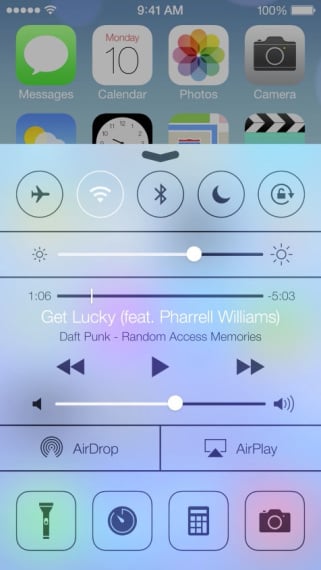 iOS 7: «Control Center»