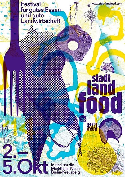 Plakat «Stadt Land Food» von Daniel Wiesmann