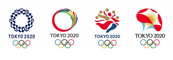 Logo-Wettbewerb Tokio 2020: Nominierte Entwürfe 2. Runde