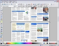 Xara Xtreme Pro, Mehrseitenunterstützung (Bildschirmfoto)