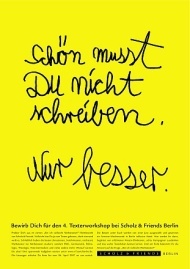 „Bin ich vielleicht Werbetexter?“ 2007 (Plakat)