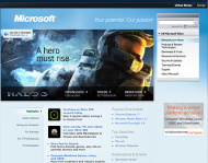 Webauftritt von Microsoft