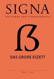 Versal-ß auf dem Titelblatt des Heftes Signa Nr. 9