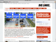 Internetauftritt Die Linke (Bildschirmfoto), 2009