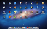 „Launch Pad“ unter OS X Lion (Bildschirmfoto)