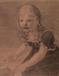 Karl Friedrich Schinkel: Bildnis der Tochter Marie, 1816 (Staatliche Museen zu Berlin, Kupferstichkabinett)