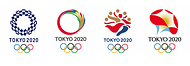 Logo-Wettbewerb Tokio 2020: Nominierte Entwürfe 2. Runde (v.l.n.r.: Asao Tokolo, Kozue Kuno, Takaaki Goto, Chie Fujii)