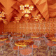 Verner Panton, „Spiegel“-Kantine, orangefarbener Speiseraum, 1969