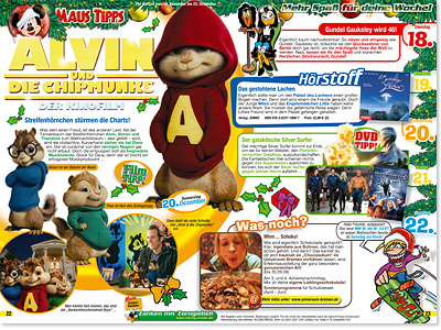 Maus Tipps, der Wochenkalender im Micky Maus-Magazin