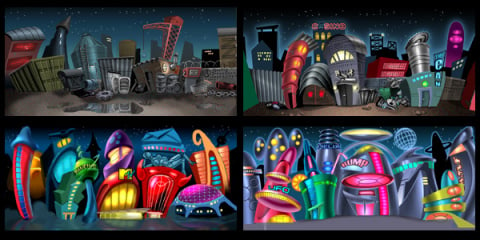 BG Paintings für Mobile Game „MTV – The Bouncer“