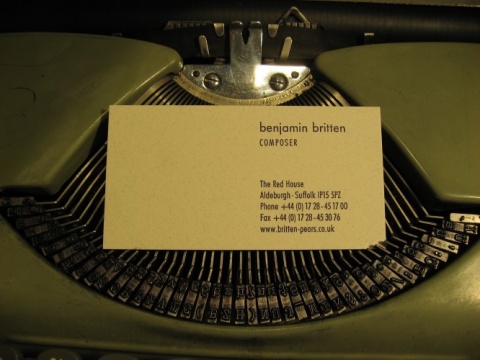 Visitenkarte Modell „Benjamin Britten“