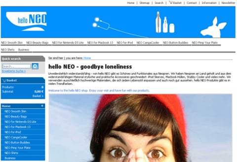 hello NEO Online Shop: Design und Umsetzung