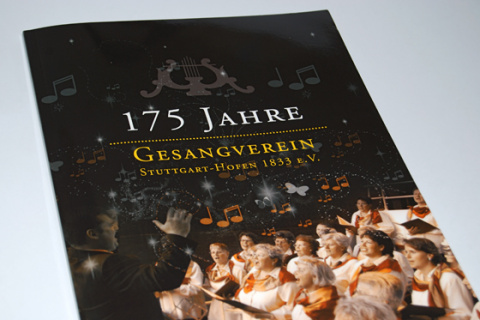 Titel glanzfoliert – Jubiläumsbroschüre Gesangverein Stuttgart-Hofen