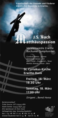 Matthäuspassion A2 Plakat