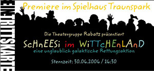 Eintrittskarte für Theatergruppe „RABATZ“ (2006)