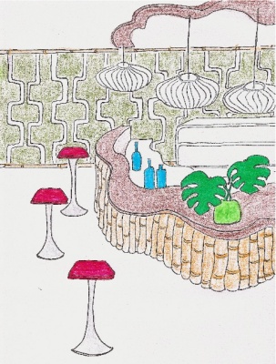 bar – interior illustration