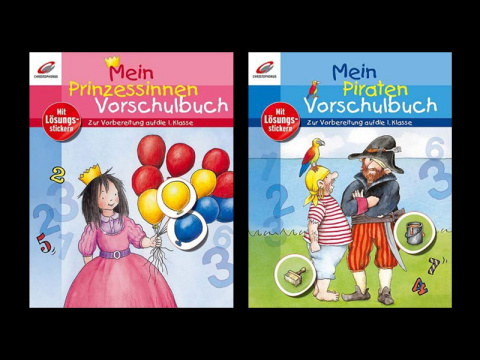 Cover-Reihengestaltung Vorschulbücher für Mädchen und Jungs