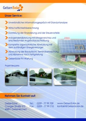 Broschüre für eine Beraterfirma für Solarenergie – Seite 3
