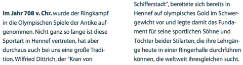 Sportschule Hennef: Broschüre (S. 4) – Text