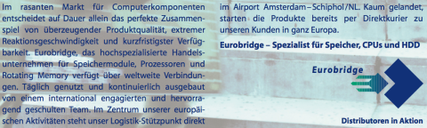 Eurobridge: 1/1-Anzeige (Treppe) – Text