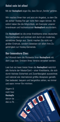 Deutscher Hockey-Bund: HockeyCard, 4-Seiter, Lang-DIN (S. 2)