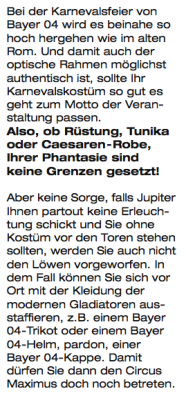 Bayer 04 Leverkusen: Leporello Karneval (S. 2/6) – Text
