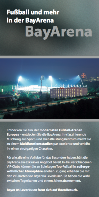 Bayer 04 Leverkusen: Leporello VIP-Club West (S. 2)