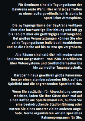 Bayer 04 Leverkusen: Unternehmens-Broschüre (S. 4) – Text