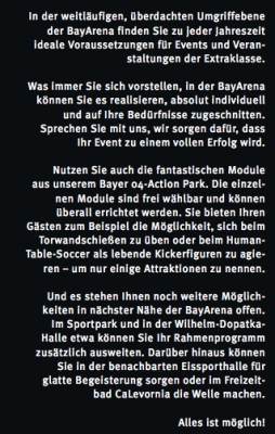 Bayer 04 Leverkusen: Unternehmens-Broschüre (S. 7) – Text
