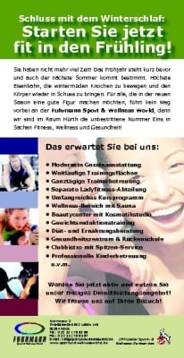 Sport und Wellness World: Flyer (Frühjahr)