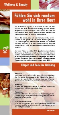 Sport und Wellness World: Flyer (Wellness), S. 1/2