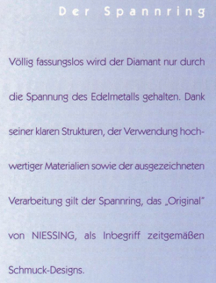 Klaus Kaufhold:: Schmuckfolder (Niessing) – Text