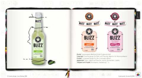 Corporate Design für die Bio-Limonade „Blizz“ (Food)