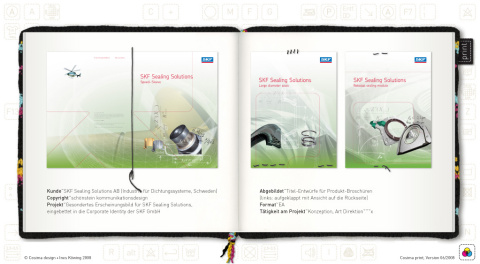 Erscheinungsbild (Titel Produkt-Broschüren) für SKF Sealing Solutions AB (Industrie für Dichtungssysteme)