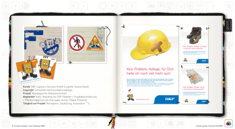 Kampagne für Arbeitssicherheit (Branding, Beschilderung, Give away, Poster), SKF Logistics Services GmbH (Logistik)