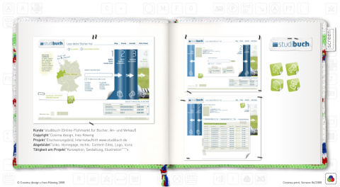 Erscheinungsbild und Internetauftritt für www.studibuch.de (Online-Flohmarkt für Bücher)