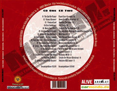 CD-Treatment für »MUMM!«-Sampler. Cover. Layout, Typo