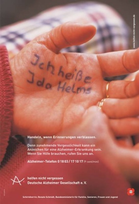 Kunde: Deutsche Azheimer Gesellschaft e. v., Imagekampagne