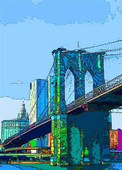 Brooklyn Bridge PopArt Stil