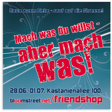 Konzeption, Design und  Ausstattung der PR-Veranstaltung „Friendshop“