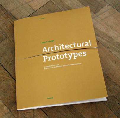 Book Design: Architectural Prototypes, Jonas Runberger (Stockholm)