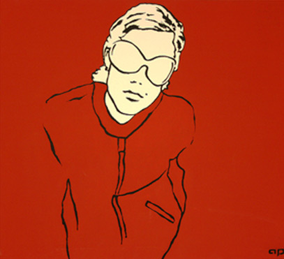 red, acryl auf canvas, 100 × 100